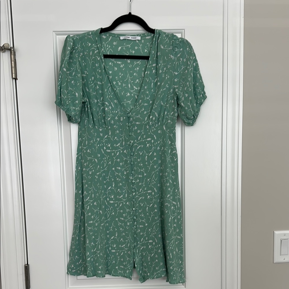 SAMSOE Green Floral Women's Dress L
